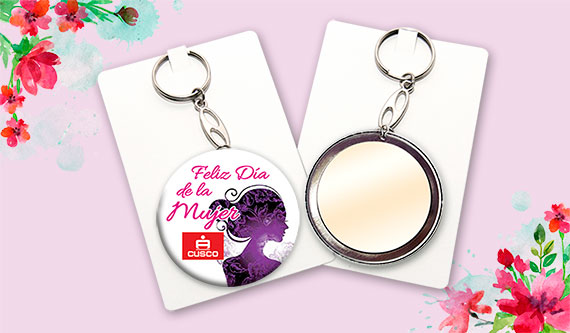 Articulo Publicitario Día de la Mujer - Llavero Espejo